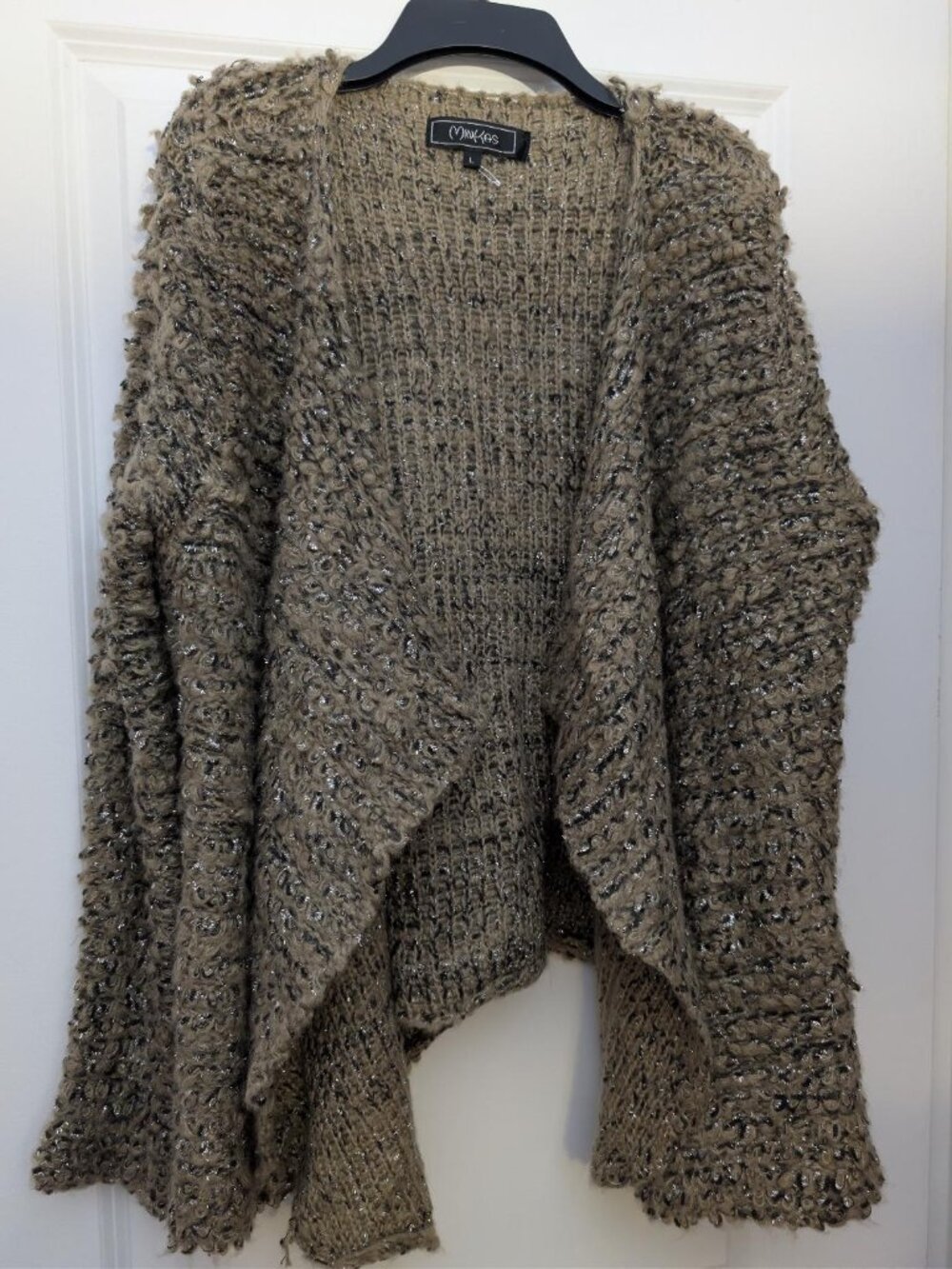 Minkas open draped sweater